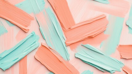 Aufkleber - Abstract composition of pastel pencil strokes creating a dynamic interplay of colors and textures