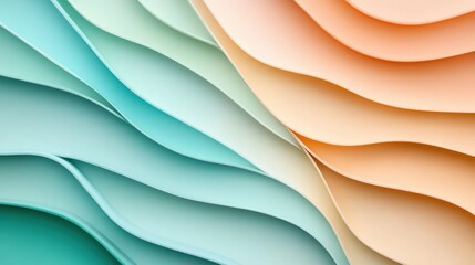 Poster - Gradient patterns create a fluid transition of colors in an abstract design showcasing soft, flowing shapes