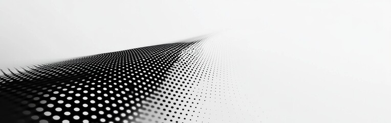 Fototapete - Sleek charcoal gray halftone design creating a sense of depth and movement in modern digital art composition