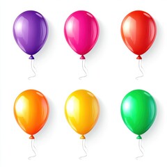 Poster - Vibrant collection of colorful balloons perfect for celebrations and events in a festive atmosphere
