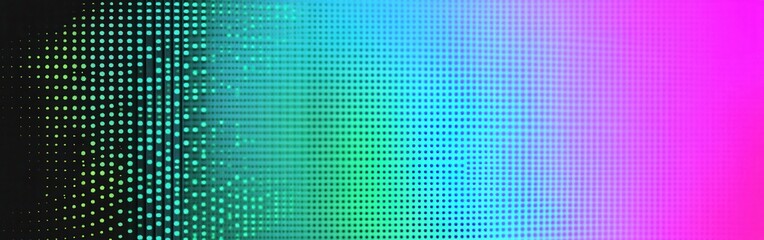Leinwandbilder - Futuristic gradient background transitions from deep black to vibrant green and pink hues creating a mesmerizing visual effect