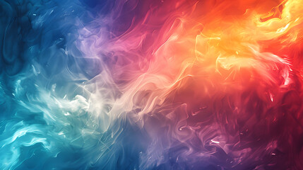 Poster - Vibrant and dynamic abstract smoke pattern with a smooth blend of colors