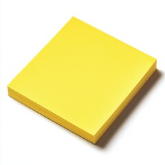 Poster - Bright yellow sticky note pad lying flat, ready for notes and reminders in a workspace setting