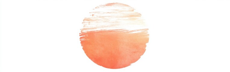 Aufkleber - Elegant pencil sketch on a white background showcasing soft orange hues and artistic brush strokes