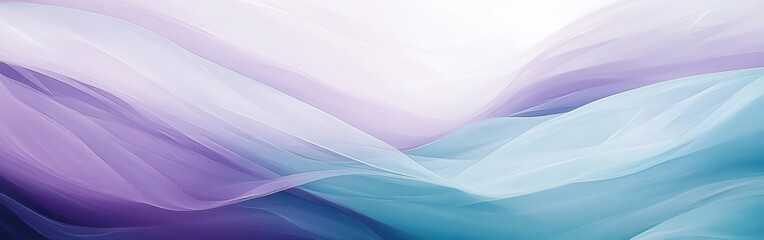 Aufkleber - Playful harmony of soft pastel lavender and teal dashed patterns in a gentle flow of colors