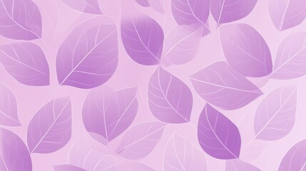 Aufkleber - Lavender minimalist pattern showcasing delicate leaves with gentle tones and subtle details for serene decor