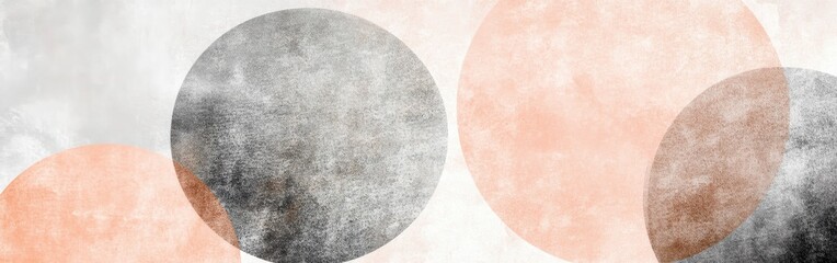 Poster - Elegant pencil strokes create a captivating backdrop with circular shapes in soft colors for artistic inspiration