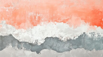 Aufkleber - Elegant coral to gray transitions create a soothing visual harmony in textured design