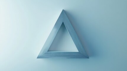 Poster - abstract representation of a triangular shape on a clean white canvas background