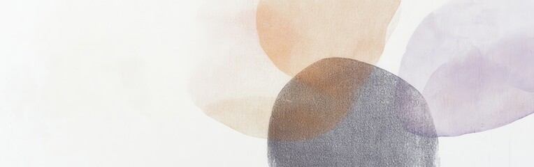 Poster - Abstract white composition featuring soft shapes and subtle hues in a harmonious arrangement