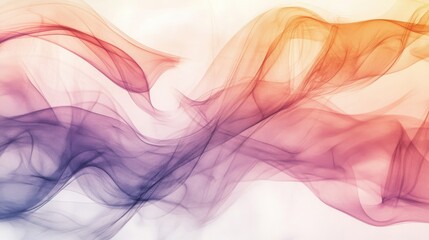 Poster - Abstract composition of pencil strokes with subtle pink and misty hues creating flowing forms