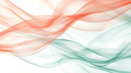 Leinwandbilder - Abstract pencil strokes create flowing patterns of red and green on a light background, evoking motion and fluidity in art