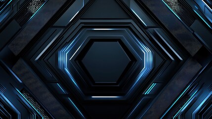 Poster - Futuristic gradient background with abstract geometric shapes creates a mesmerizing visual experience for modern digital art