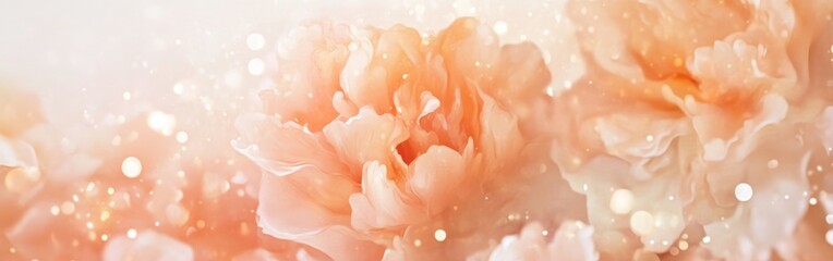 Aufkleber - Soft pastel peonies in a dreamy bokeh background create a serene atmosphere perfect for spring celebrations