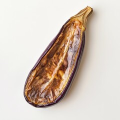 Poster - Roasted eggplant slice displaying golden brown texture with soft interior