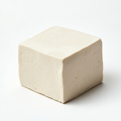 Poster - Smooth matte block of tofu on a clean surface, ready for preparation in a culinary setting