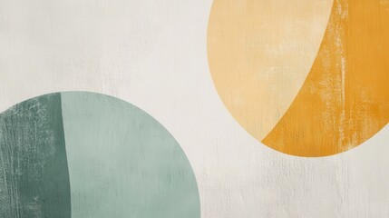 Poster - Soft pastel half-circles create a calming abstract design in pale tones captured during daylight
