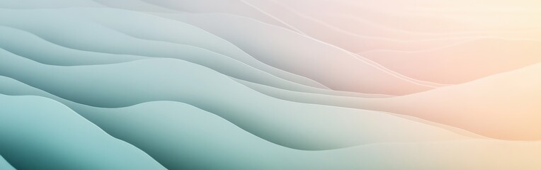 Poster - Soft gradient design with muted colors creating a serene atmosphere in a flowing landscape
