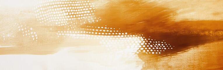 Poster - Artistic composition of elegant dotted pencil strokes blending with muted earth tones in a contemporary setting