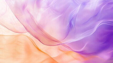 Aufkleber - Curved lavender and peach shapes create a soothing abstract composition in soft hues