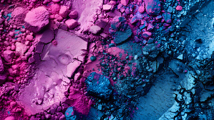 Aufkleber - Vivid blue and pink textured abstract background