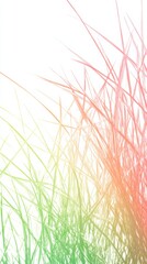 Poster - Vibrant grass gradient transitioning from lime green to soft pink under a bright sky