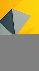 Wall Mural - abstract arrangement of triangles in yellow gray and black
