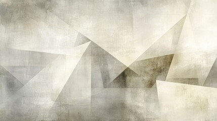 Aufkleber - Overlapping geometric layers create a soft visual experience in pale hues and textures suitable for modern design