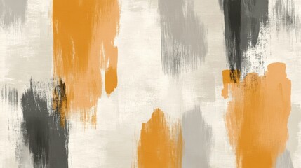 Aufkleber - Unique minimalist background with subtle pencil strokes in orange, gray, and cream colors for artistic projects or presentations