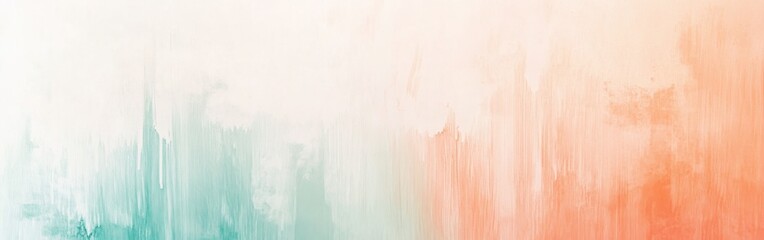Aufkleber - Elegant white canvas featuring soft pastel colors with a serene, abstract design suitable for modern decor