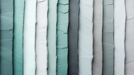 Poster - Elegant gradient of pencil strokes showcasing textured paper layers in soft hues of green and gray