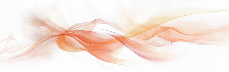 Poster - Elegant amber and pink strokes create a soft chaotic flow in abstract composition capturing movement and tranquility