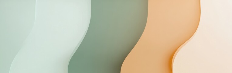 Poster - Gradient artwork showcasing smooth transitions from muted amber to soft green hues