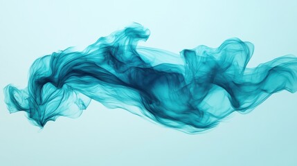 Aufkleber - Abstract pencil strokes create a serene blend of teal hues against a light background