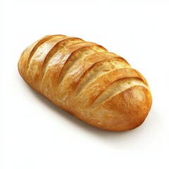 Aufkleber - Artisan crusty sourdough bread showcasing golden crust and soft interior on a clean white background