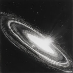 Poster - Cosmic ring system showcasing vibrant celestial activity in a vast universe