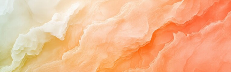 Aufkleber - Pastel amber and coral haze blending softly in a serene abstract landscape at dusk