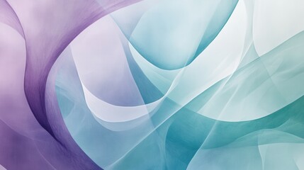 Poster - Soft pencil strokes create an abstract composition with flowing lines in pastel colors and gentle gradients