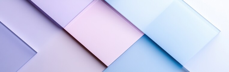 Aufkleber - Soft pastel shapes creating a calming aesthetic in lavender and blue tones for a minimalist design