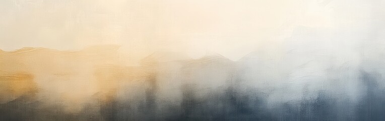 Poster - Layered pencil strokes create a gentle gradient effect resembling mountains under soft light
