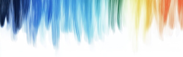 Fototapete - Gradient pencil strokes create a vibrant background in shades of blue, green, and yellow for artistic expression and design