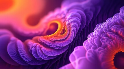 Wall Mural - Abstract image showing purple orange and red swirling patterns