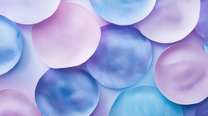 Poster - Gradient of abstract pencil strokes creating circular patterns in soft pastel hues with subtle depth and texture