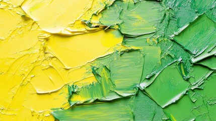 Poster - Vivid textured background featuring vibrant yellows and greens in an abstract art style