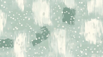 Poster - Soft pencil strokes create a muted mint background with scattered dots and brush strokes capturing a serene aesthetic