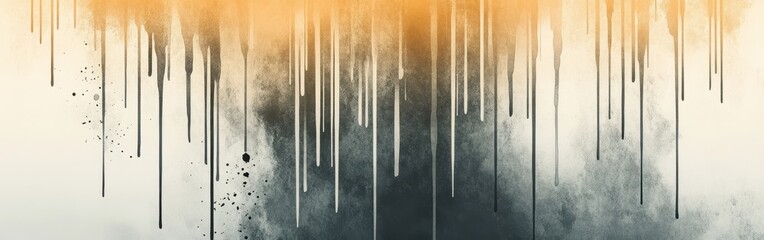 Poster - soft pencil strokes create a gradient effect with a dripping appearance at the bottom of the composi