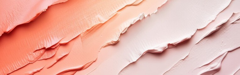 Fototapete - Smooth gradient design transitioning from soft coral to delicate pink shades with textured layers