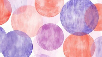 Poster - Elegant pastel circles created with delicate pencil strokes for a soft artistic effect in a vibrant composition
