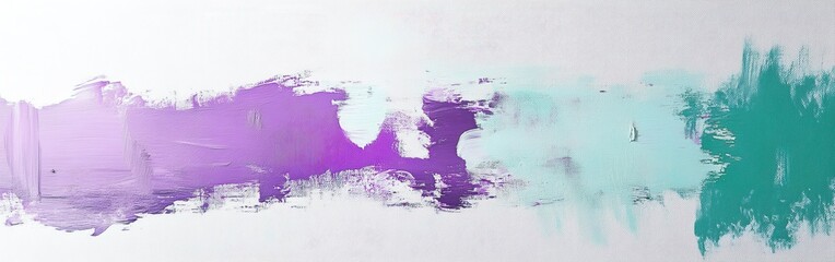Fototapete - elegant lavender and mint abstract design with torn blotches on a white background creating a serene