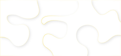Aufkleber - abstract white background with random geometric shape and golden stroke